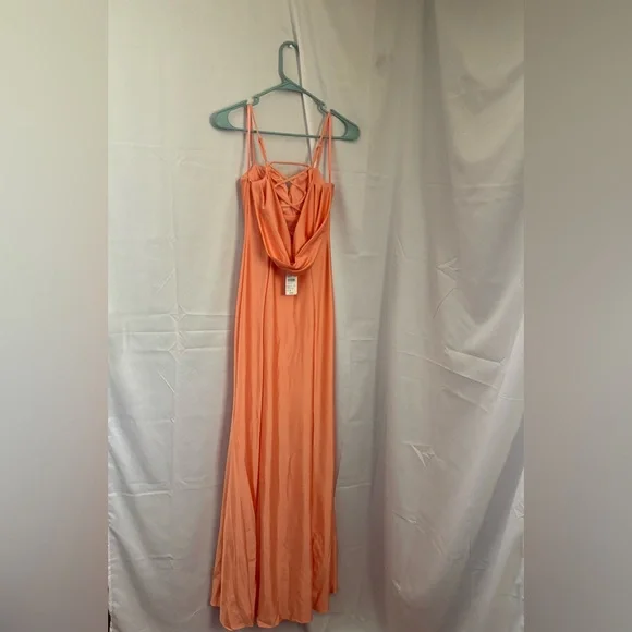 Elegant Peach Evening Gown - Picture 3 of 5